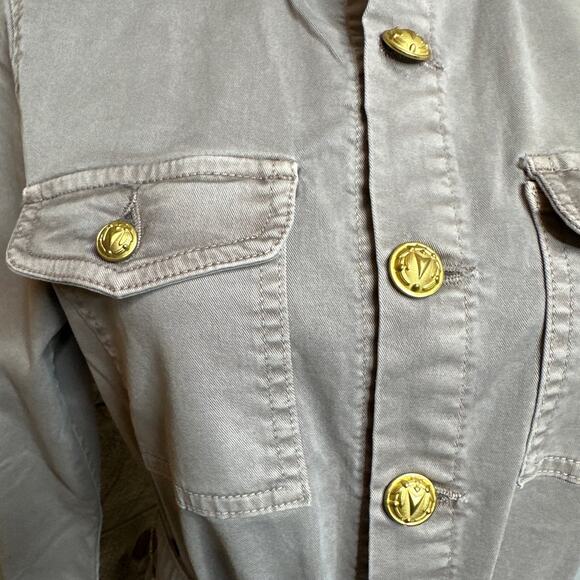 L'Agence Samantha Belted Safari Utilitarian Jacket in Taupe Size Small NWT - Picture 3 of 10